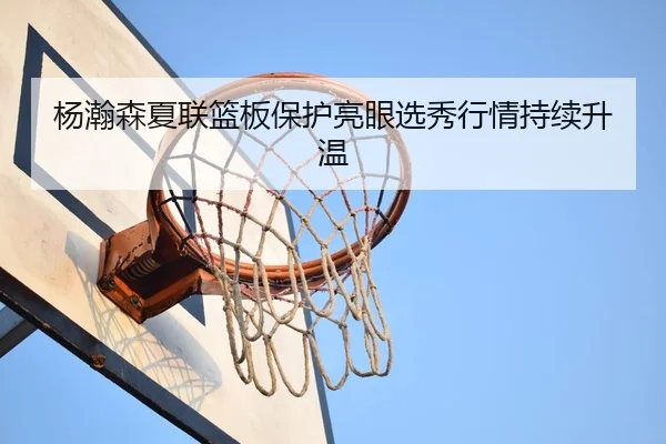 杨瀚森夏联篮板保护亮眼选秀行情持续升温
